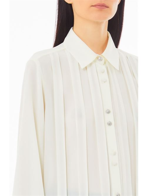 Shirt with pleated pleats on the front Liu Jo | CA5202TS066.X0256